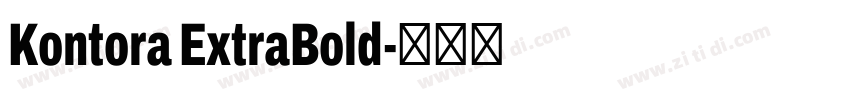 Kontora ExtraBold字体转换